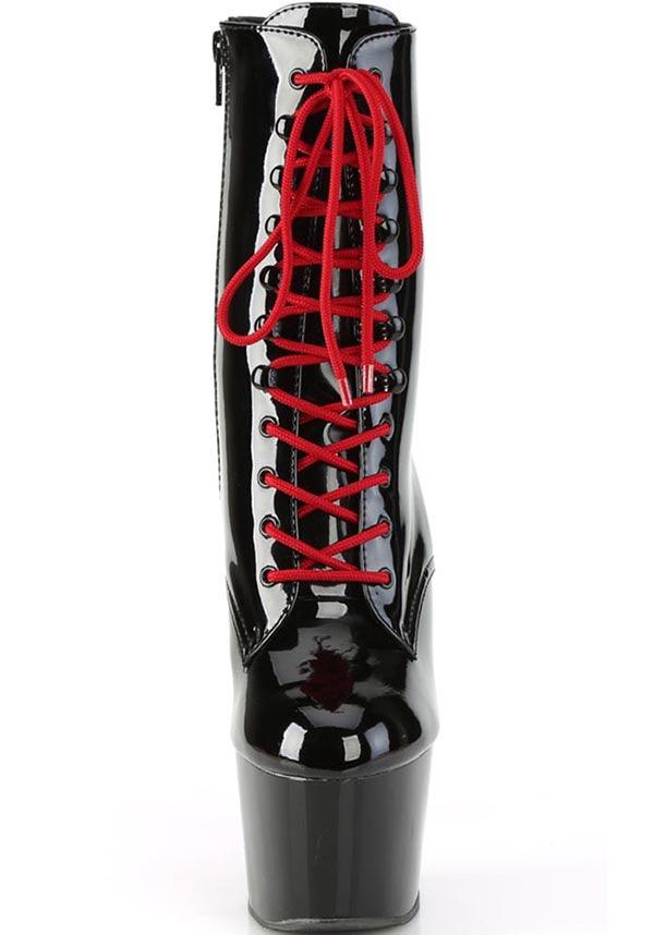 ADORE-1020 [Black Patent/Black-Red] | PLATFORM BOOTS [PREORDER] - Image 2