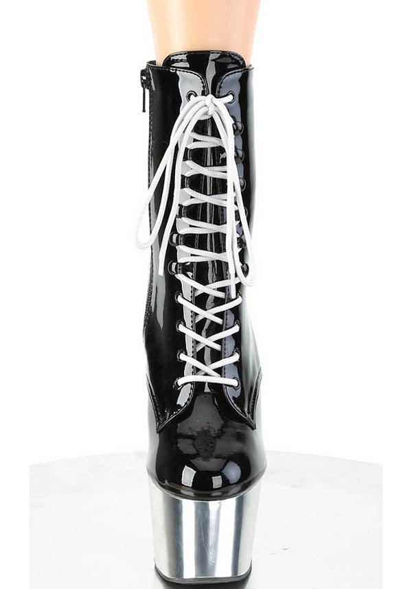Adore-1020 [Black Patent/Silver Chrome] | PLATFORM HEELS [PREORDER] - Image 2