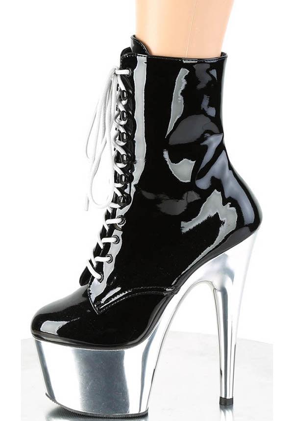 Adore-1020 [Black Patent/Silver Chrome] | PLATFORM HEELS [PREORDER] - Image 3