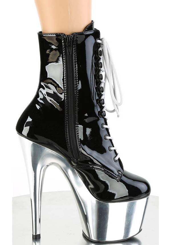Adore-1020 [Black Patent/Silver Chrome] | PLATFORM HEELS [PREORDER] - Image 5