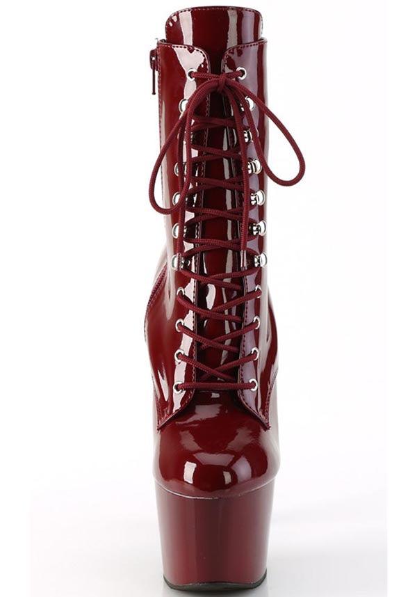 ADORE-1020 [Burgundy Patent] | PLATFORM BOOTS [PREORDER] - Image 2
