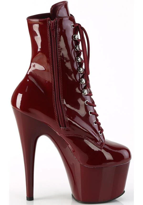 ADORE-1020 [Burgundy Patent] | PLATFORM BOOTS [PREORDER] - Image 5