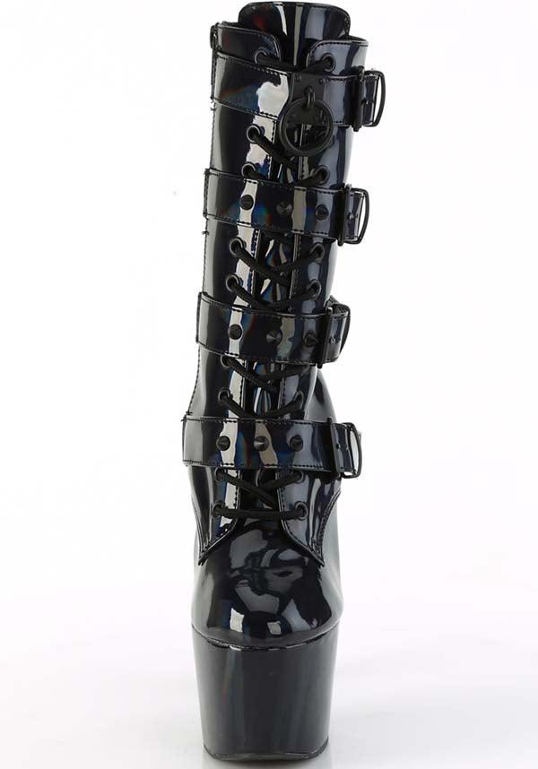 ADORE-1046 [Black Holo Patent] | PLATFORM BOOTS [PREORDER] - Image 4