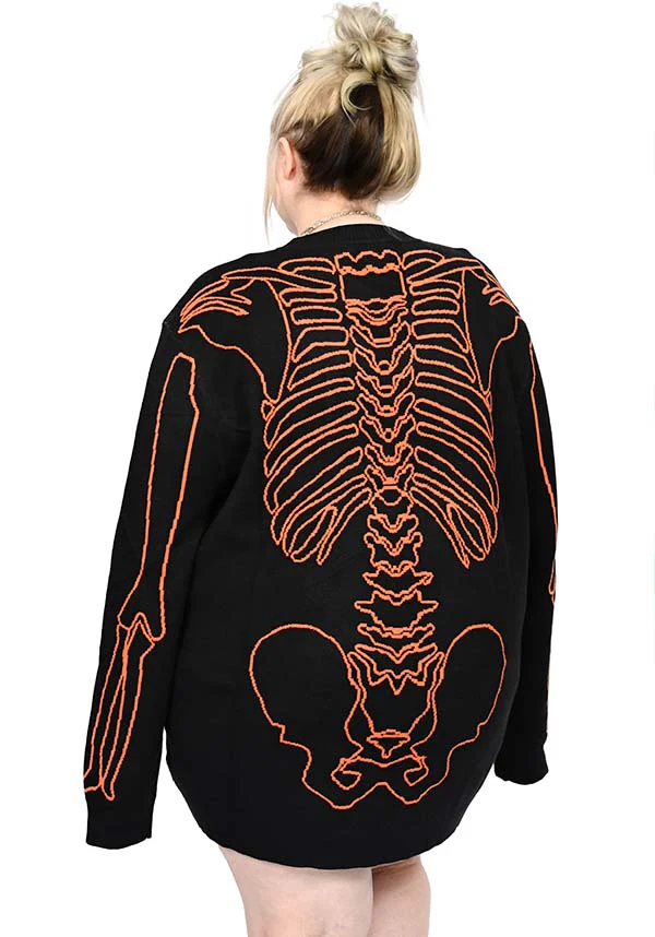 All Bones Skeleton [Orange] | SWEATER* - Image 3