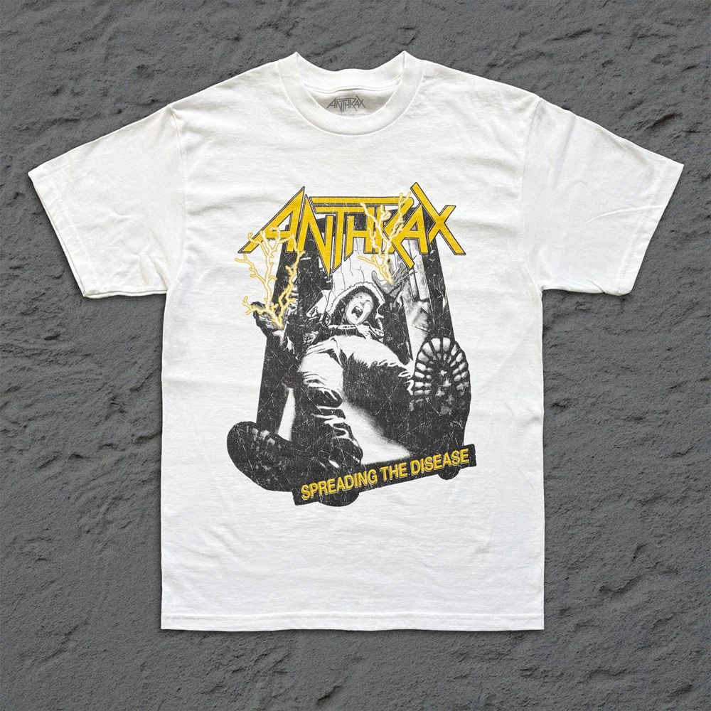 Anthrax | Spreading the Disease Distressed [White]T-SHIRT [PREORDER]