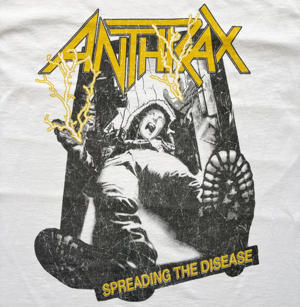 Anthrax | Spreading the Disease Distressed [White]T-SHIRT [PREORDER] - Image 2