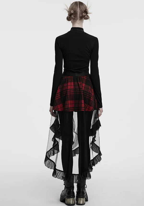 Ashaya Plaid Mesh | MIDI SKIRT - Image 6