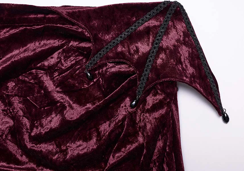 Aureole [Wine] Velvet | MAXI SKIRT - Image 13