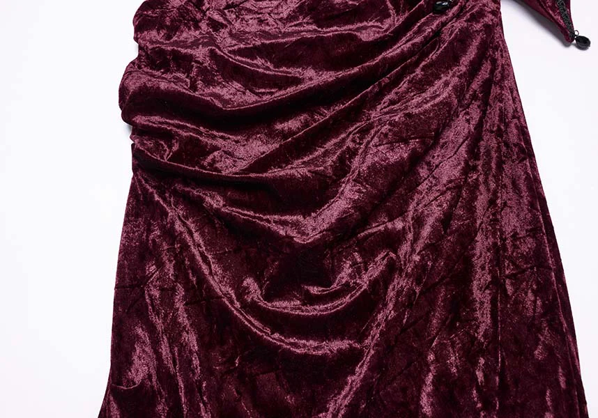 Aureole [Wine] Velvet | MAXI SKIRT - Image 16