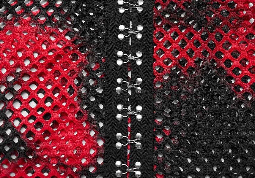 Badriyah Fishnet [Black/Red] | CROP TOP* - Image 10