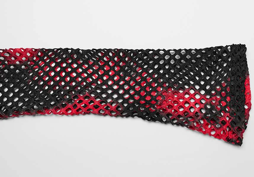 Badriyah Fishnet [Black/Red] | CROP TOP* - Image 12