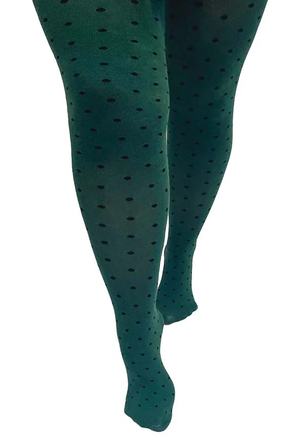Bamboo Spot Curvy [Green] | TIGHTS* - Image 2