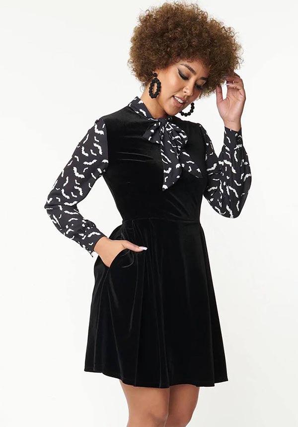 Bat [Black] | VELVET DRESS** - Image 3