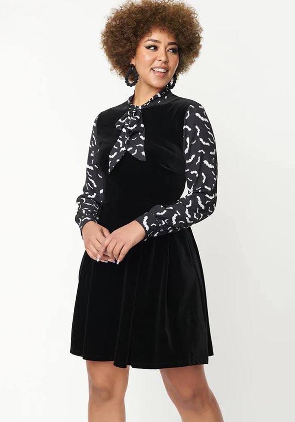 Bat [Black] | VELVET DRESS** - Image 6