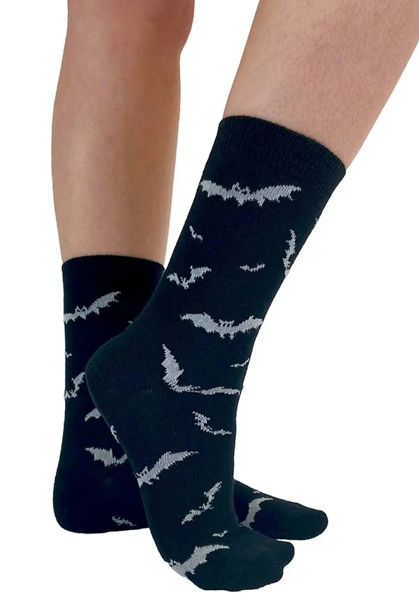 Bats Knitted | CREW SOCKS - Image 2