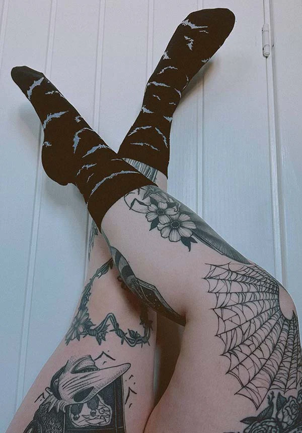 Bats Knitted | CREW SOCKS - Image 3