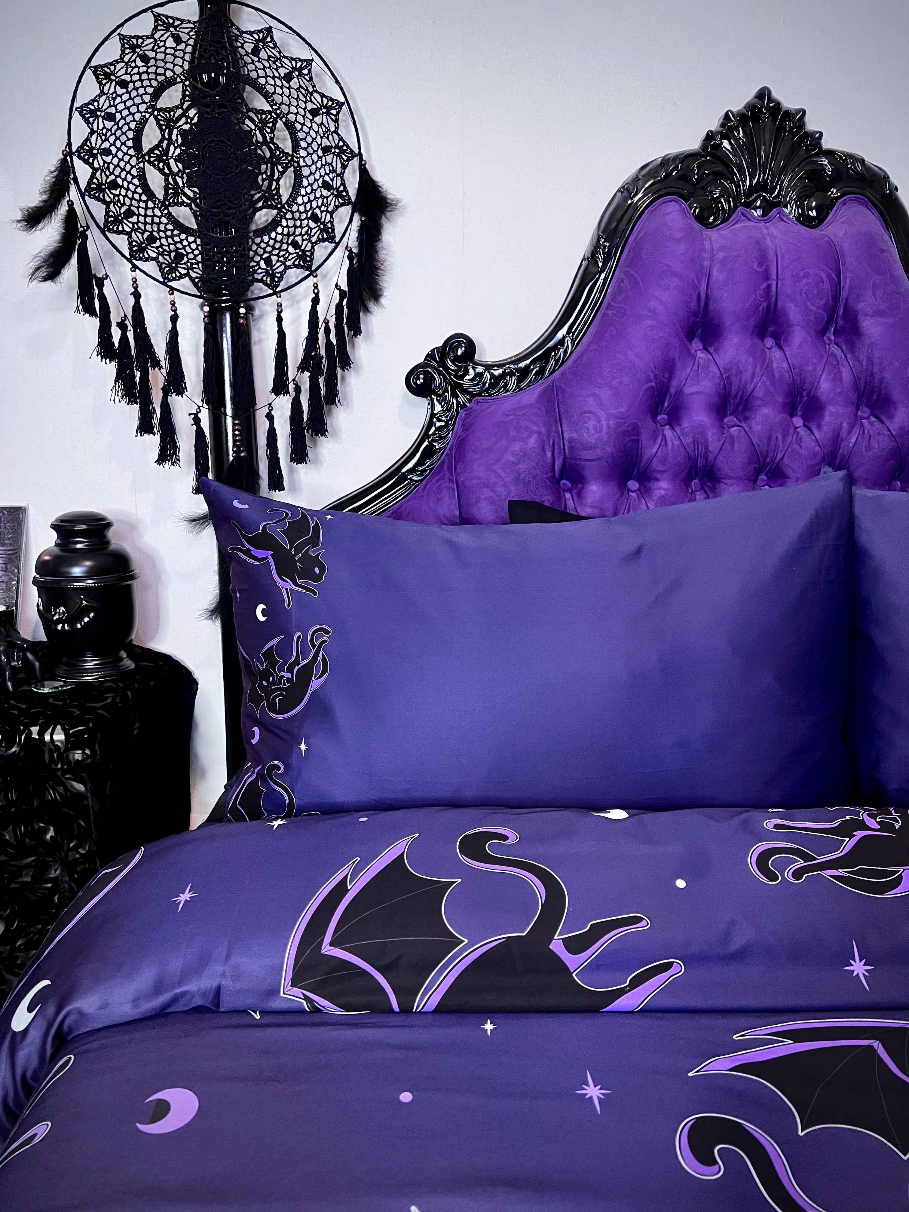 Batty Cats [Purple] | QUEEN QUILT SET [COTTON] - Image 4