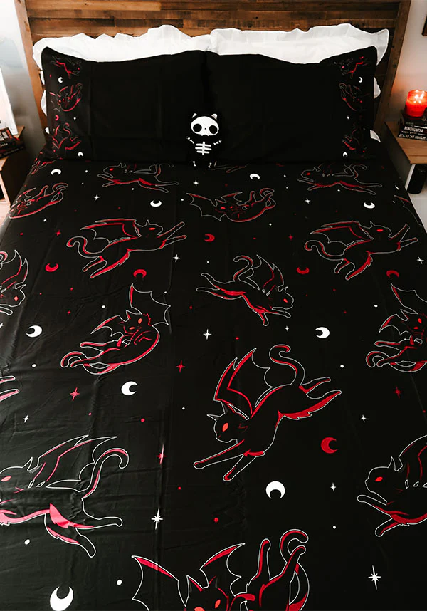 Batty Cats | QUEEN QUILT SET [COTTON] - Image 11