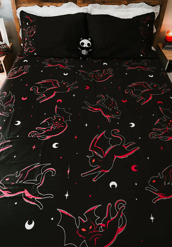 Batty Cats | QUEEN QUILT SET [COTTON] - Image 13