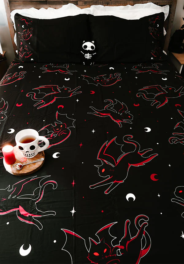 Batty Cats | QUEEN QUILT SET [COTTON] - Image 2