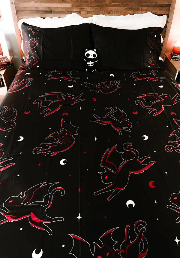 Batty Cats | QUEEN QUILT SET [COTTON] - Image 4
