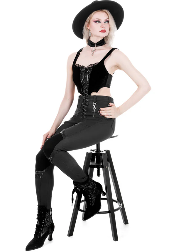 Batwing Lace Up | CROP TOP* - Image 6