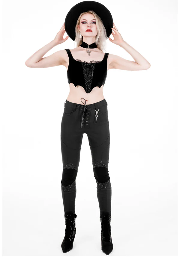 Batwing Lace Up | CROP TOP* - Image 9