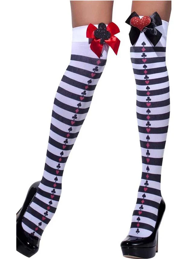 Black and White Striped | HOLD UPS [With Bow]*