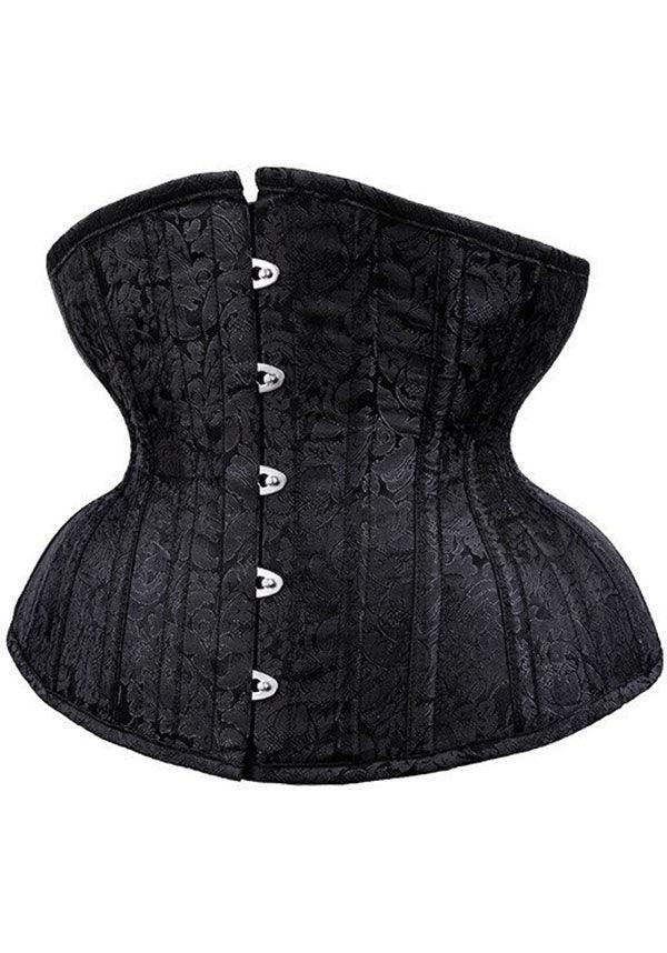 Black Brocade | UNDERBUST CORSET - Image 4