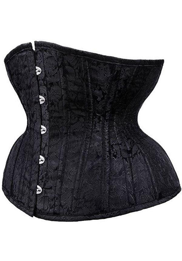 Black Brocade | UNDERBUST CORSET - Image 5