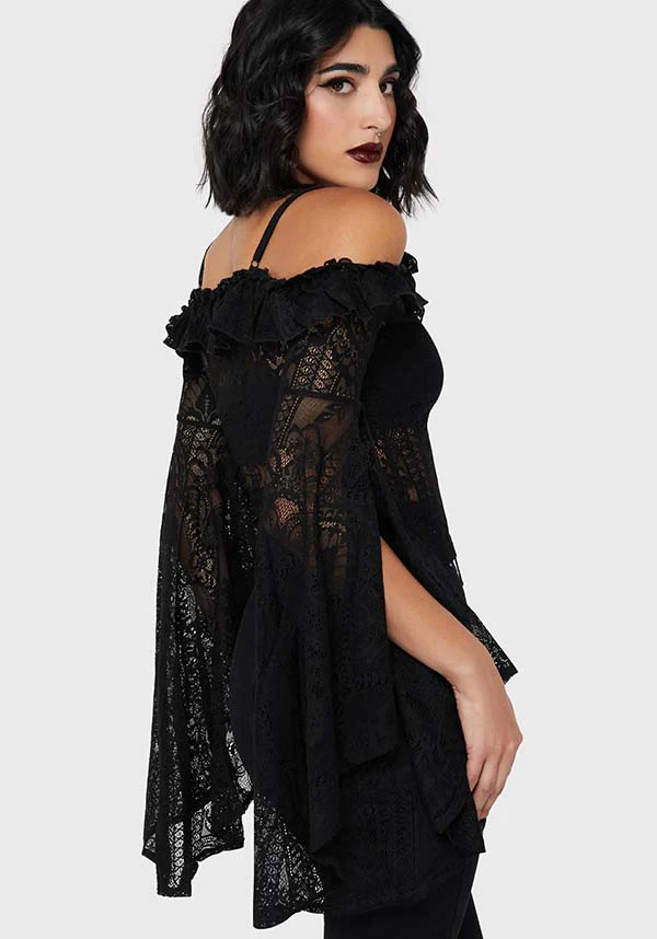 Breathless Lace [Black] | BARDOT TOP - Image 3