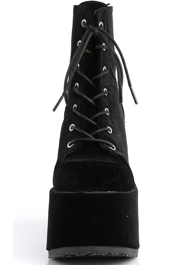 CAMEL-203 [Black Velvet] | PLATFORM BOOTS [PREORDER] - Image 2