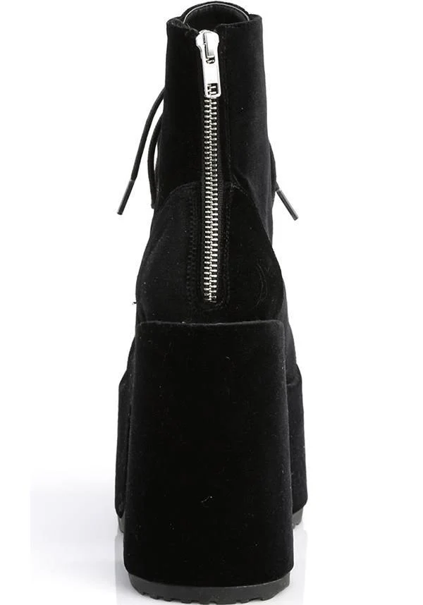 CAMEL-203 [Black Velvet] | PLATFORM BOOTS [PREORDER] - Image 3