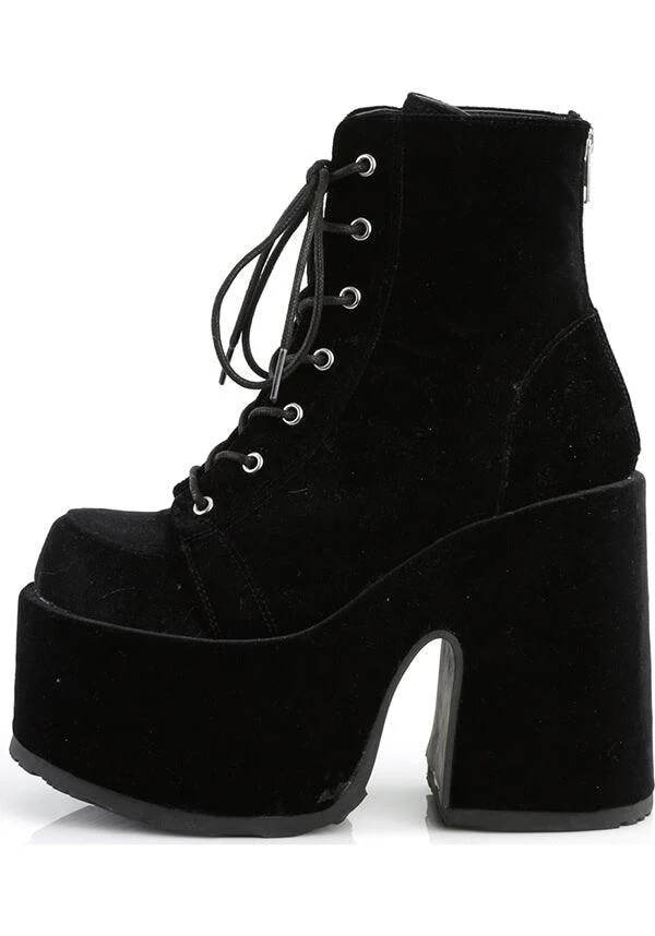 CAMEL-203 [Black Velvet] | PLATFORM BOOTS [PREORDER] - Image 4