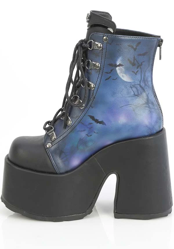 CAMEL-203-PT [Black/Blue] | PLATFORM BOOTS [PREORDER] - Image 2