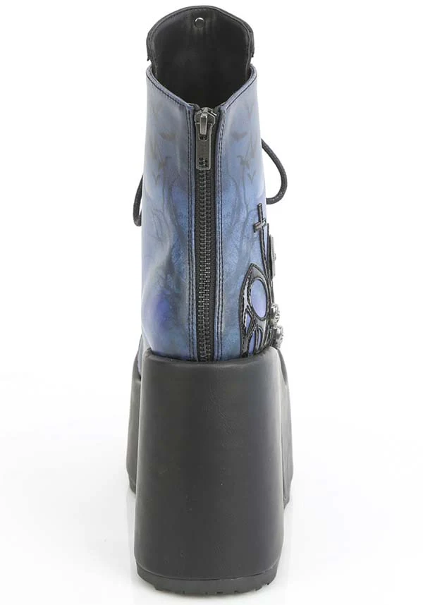 CAMEL-203-PT [Black/Blue] | PLATFORM BOOTS [PREORDER] - Image 5
