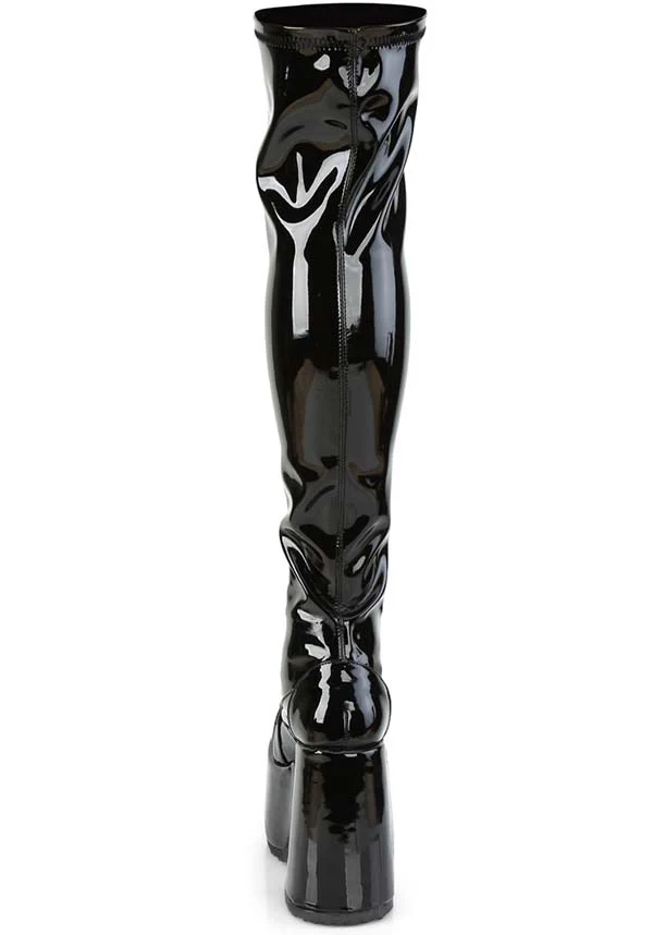 CAMEL-300 [Black Patent] | BOOTS [PREORDER] - Image 4