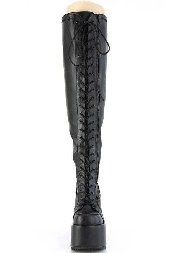 CAMEL-300WC [Black] | WIDE CALF PLATFORM BOOTS [PREORDER] - Image 2