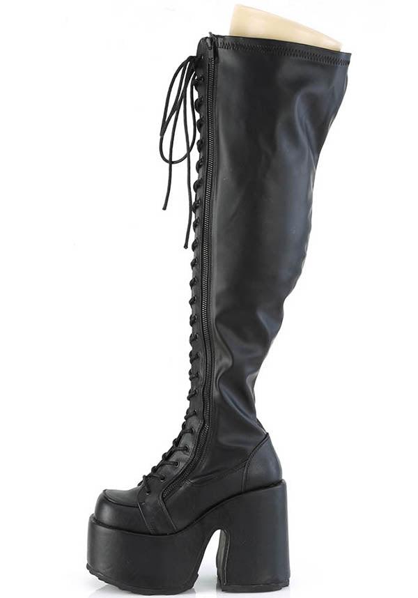 CAMEL-300WC [Black] | WIDE CALF PLATFORM BOOTS [PREORDER] - Image 3