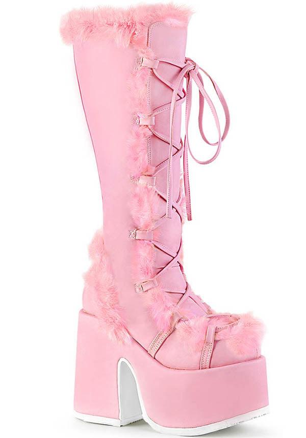 CAMEL-311 [Pastel Pink] | PLATFORM BOOTS [PREORDER]