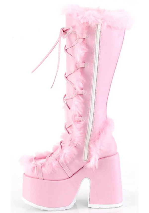 CAMEL-311 [Pastel Pink] | PLATFORM BOOTS [PREORDER] - Image 3