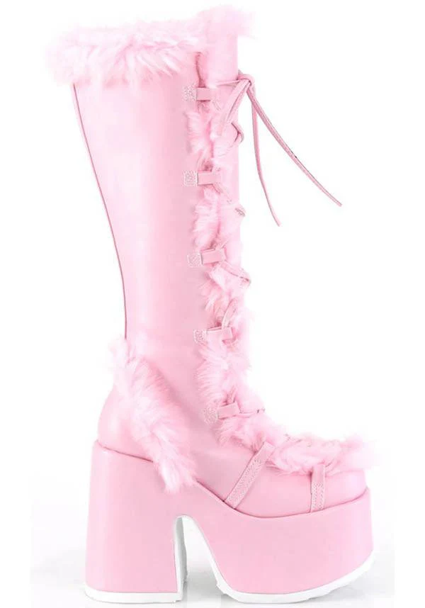 CAMEL-311 [Pastel Pink] | PLATFORM BOOTS [PREORDER] - Image 5