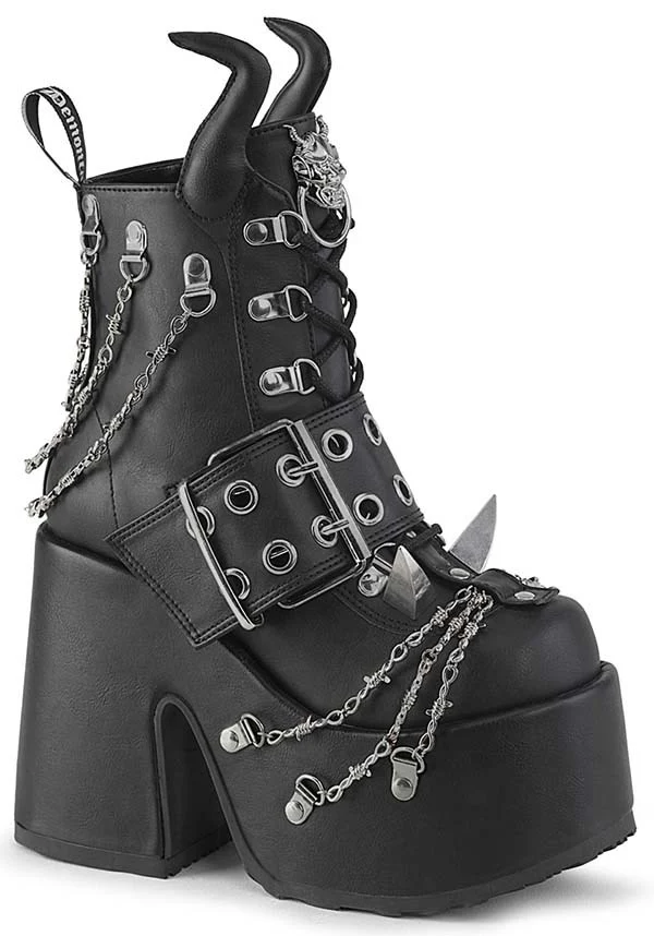 CAMEL-64 [Black] | PLATFORM BOOTS [PREORDER]