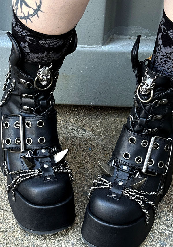 CAMEL-64 [Black] | PLATFORM BOOTS [PREORDER] - Image 12