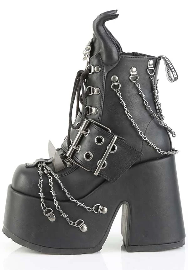 CAMEL-64 [Black] | PLATFORM BOOTS [PREORDER] - Image 4