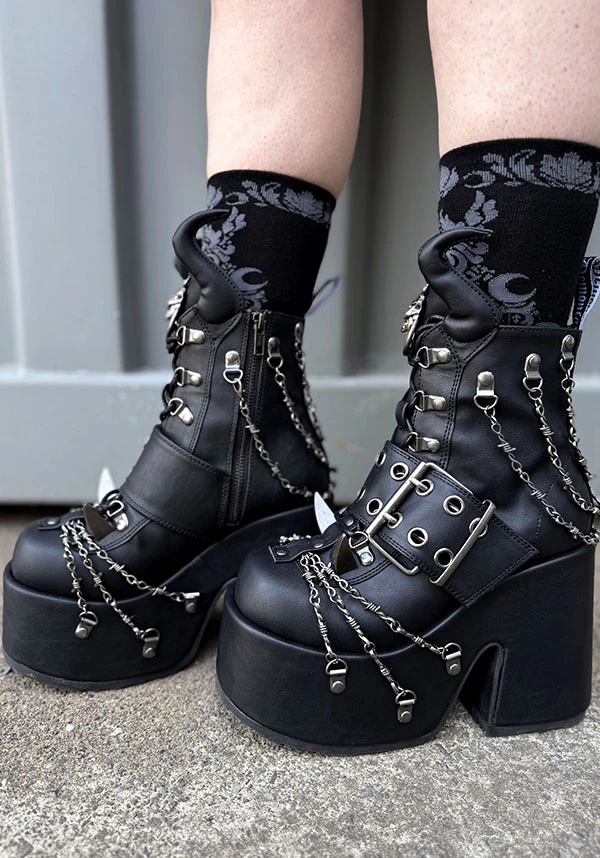 CAMEL-64 [Black] | PLATFORM BOOTS [PREORDER] - Image 8
