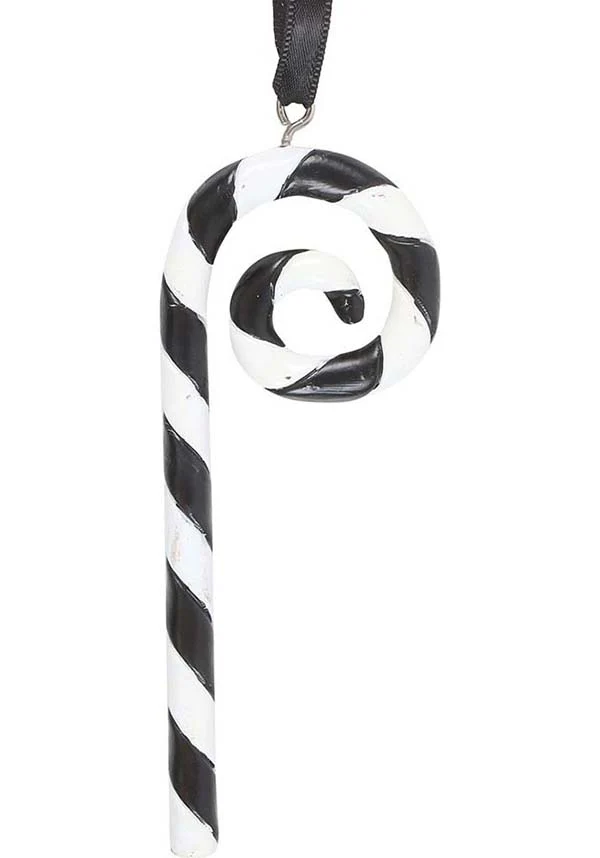Candy Cane [Black/White] | HANGING ORNAMENT - Image 4