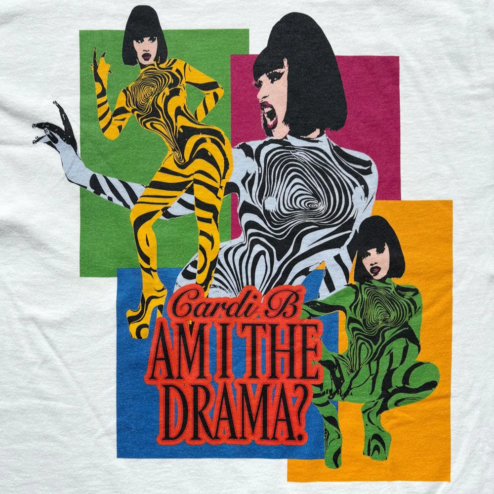Cardi B | Am I The Drama Colours [White] T-SHIRT [PREORDER] - Image 2