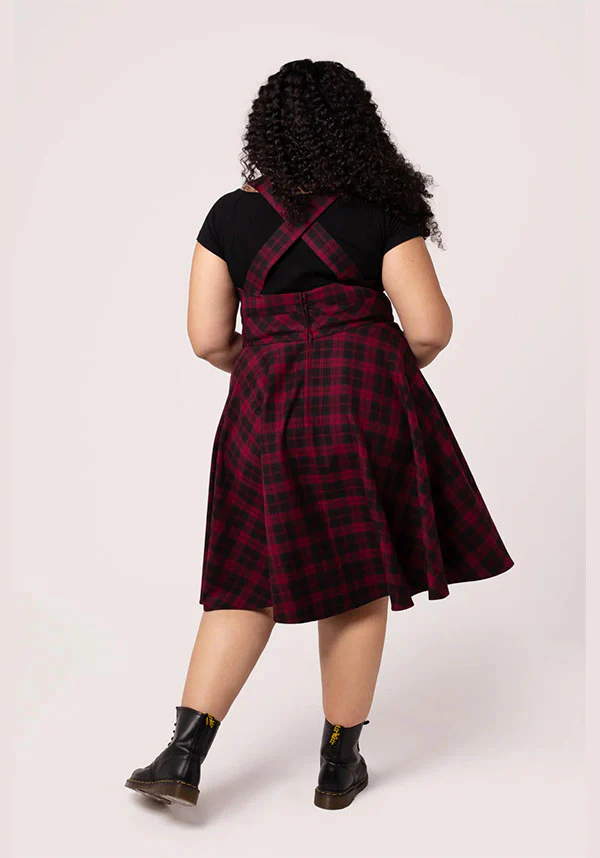 Carmina [Burgundy] | PINAFORE DRESS - Image 6
