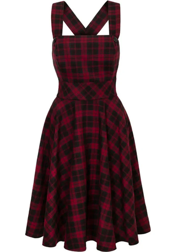 Carmina [Burgundy] | PINAFORE DRESS - Image 8